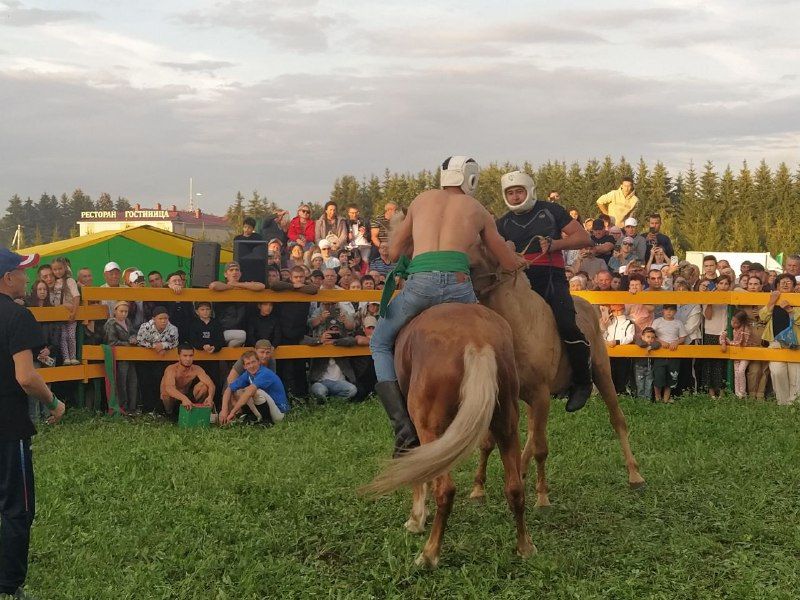 «Ат көне»ндә атларга утырып көрәштеләр
