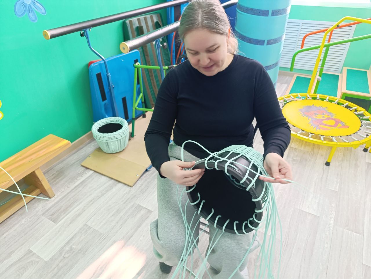 Тернәкләндерү үзәгендә кәрҗин үрергә өйрәнделәр