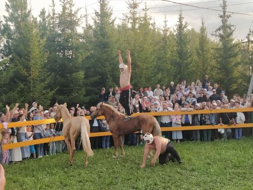 «Ат көне»ндә атларга утырып көрәштеләр