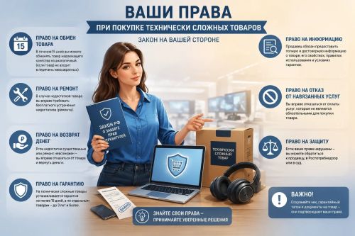Права потребителей при приобретении технически сложных товаров