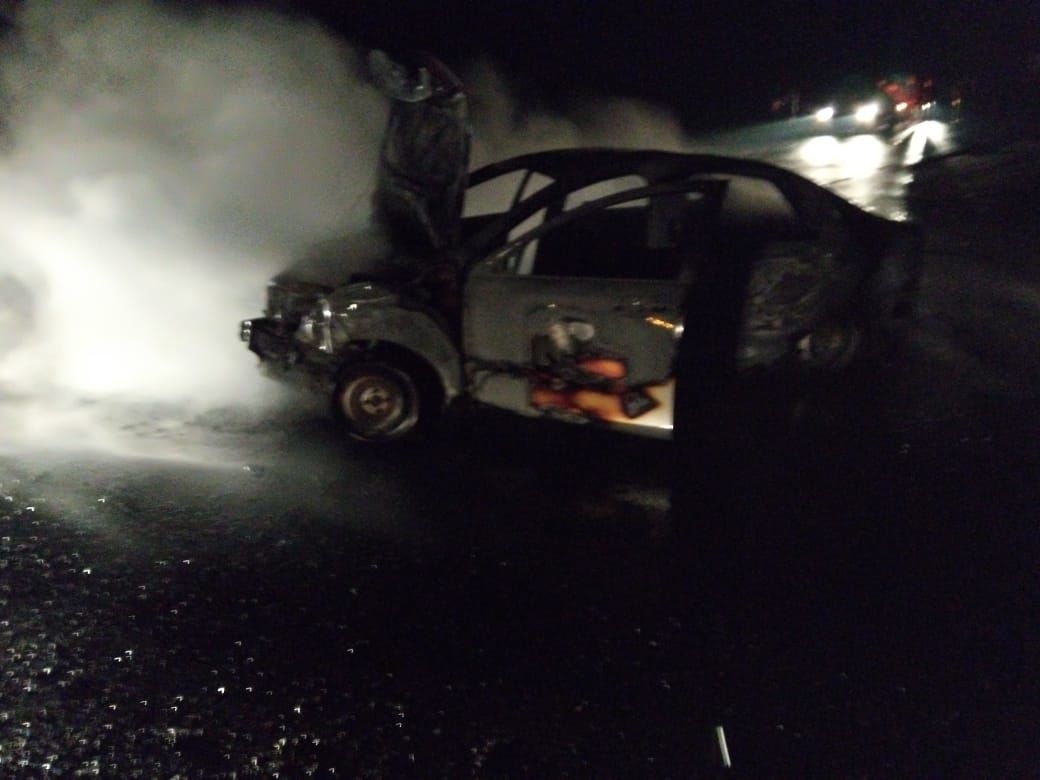 В Арском районе в следствии ДТП полностью сгорел автомобиль