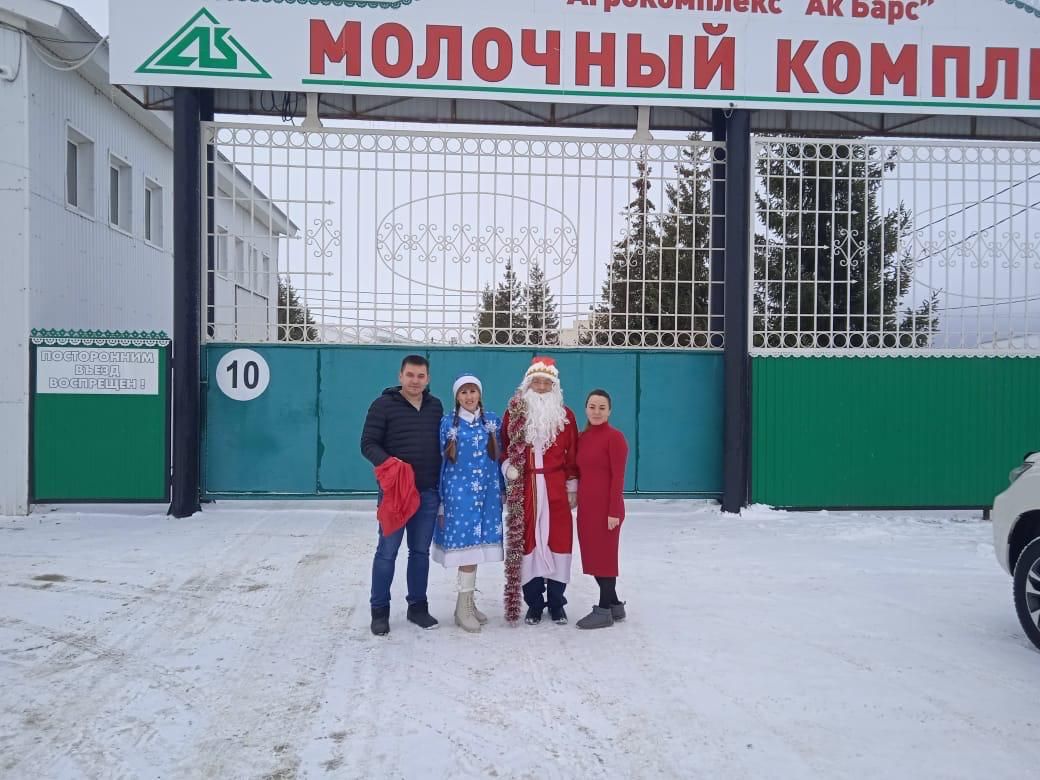 Кыш бабай белән Кар кызы фермага Яңа ел белән котларга килделәр