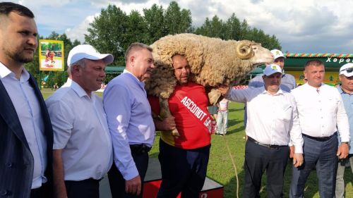 Арча Сабантуе батыры - Яңа Кишет авылы егете Альберт Ситдыйков