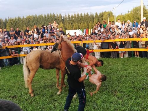 «Ат көне»ндә атларга утырып көрәштеләр